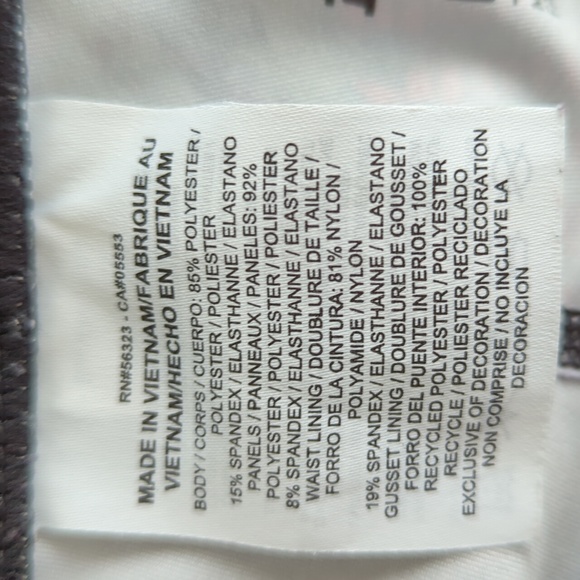 Nike Dri-Fit Workout Capri Pants LARGE Black Multi - Picture 4 of 16